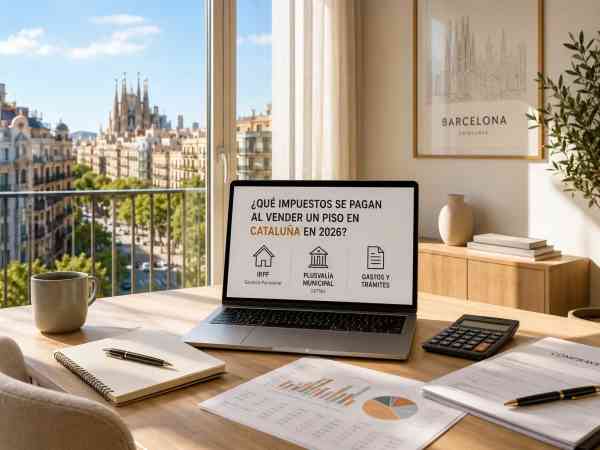 ¿Qué impuestos se pagan al vender un piso en Cataluña en 2026?