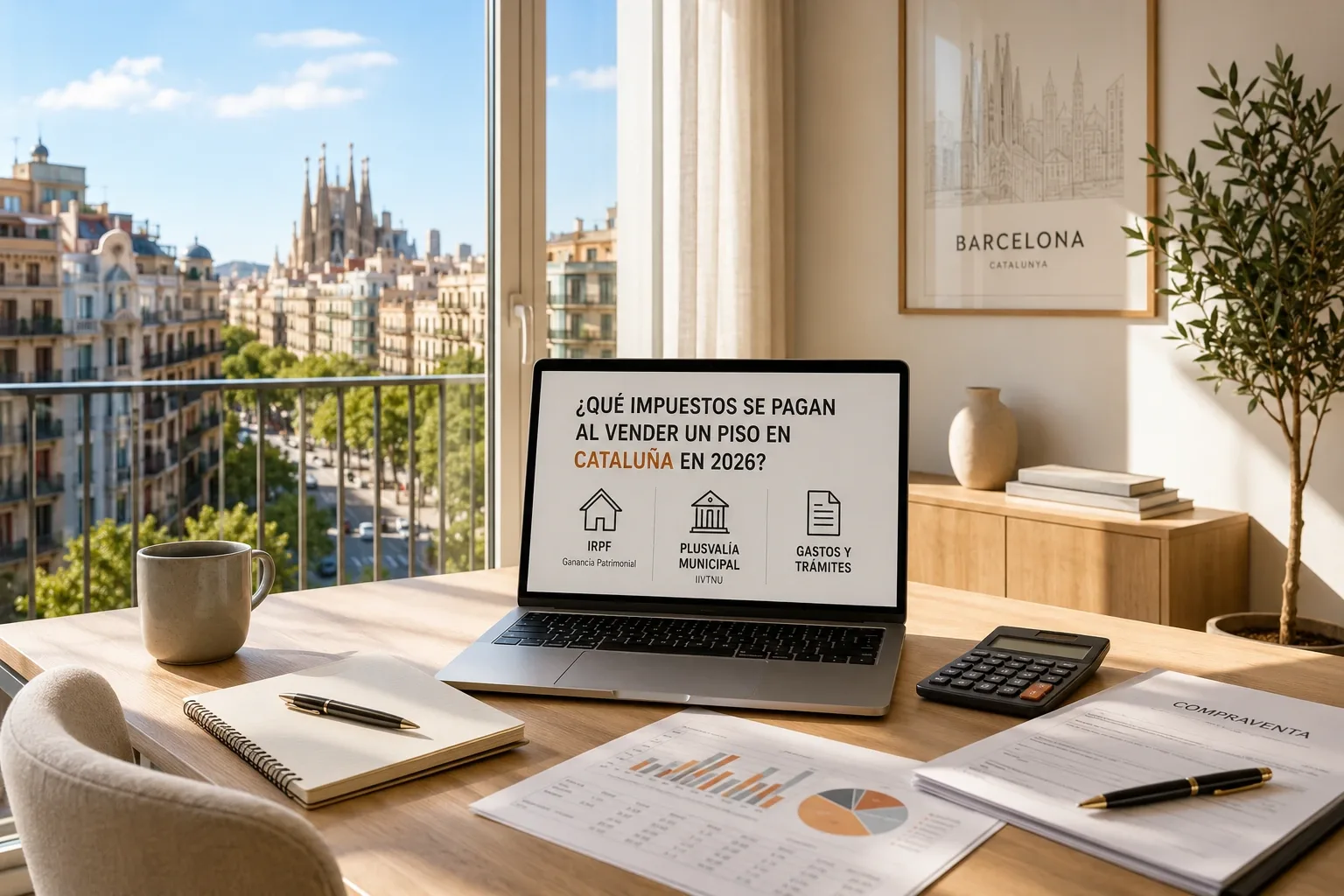 ¿Qué impuestos se pagan al vender un piso en Cataluña en 2026?