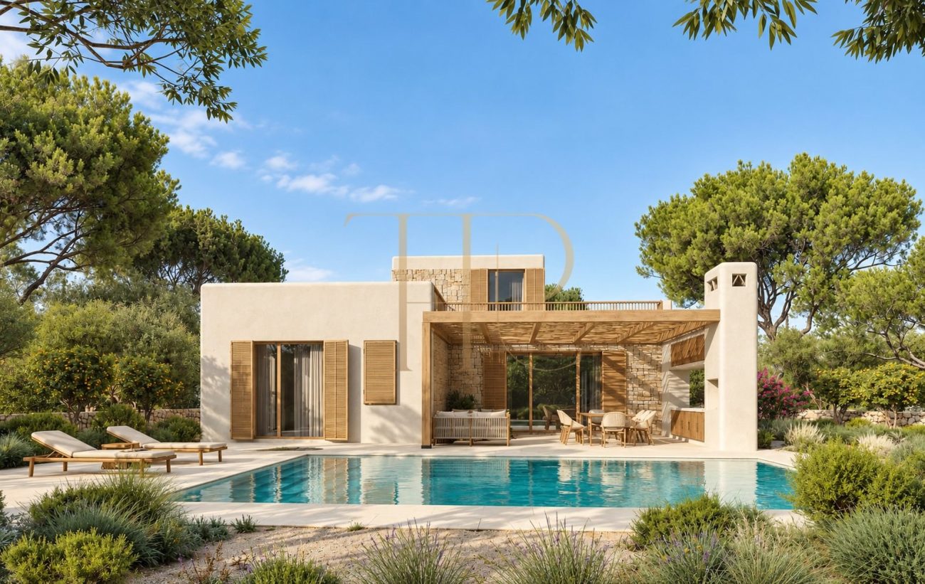 Casa de obra nueva con piscina en Cala Sant Jordi