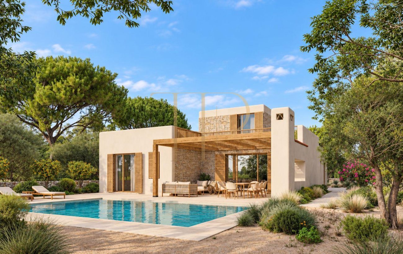 Casa de obra nueva con piscina en Cala Sant Jordi