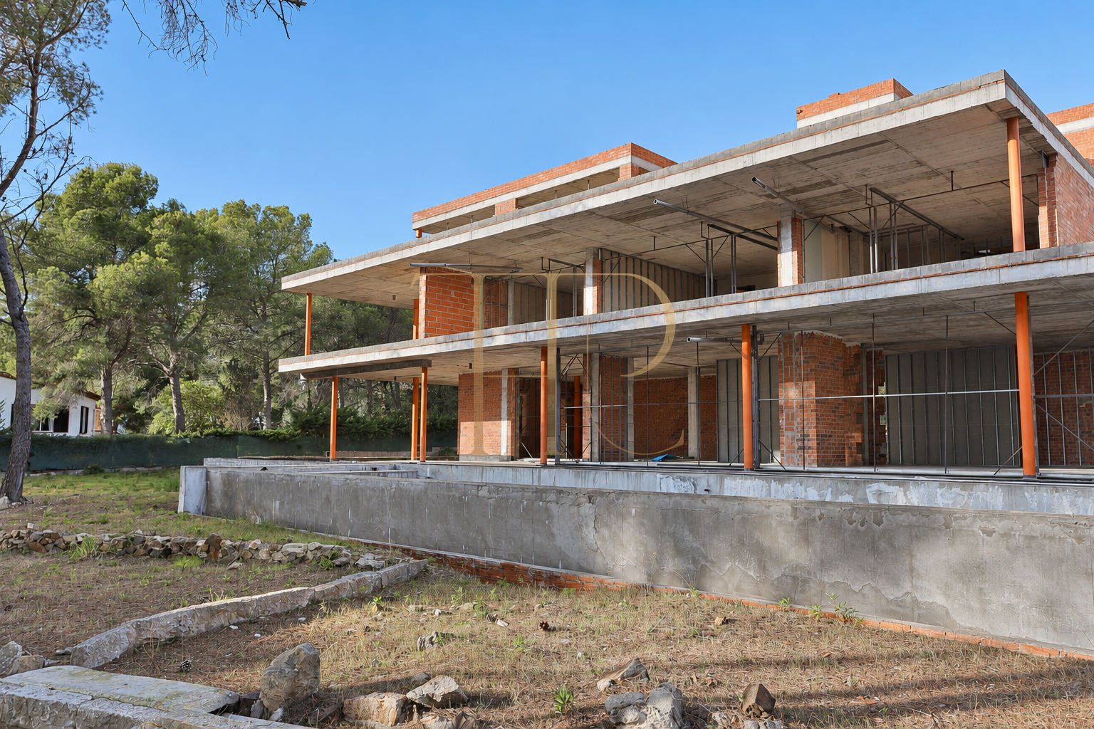 Parcela frente al mar con villa en construcción en Platja d’Aro