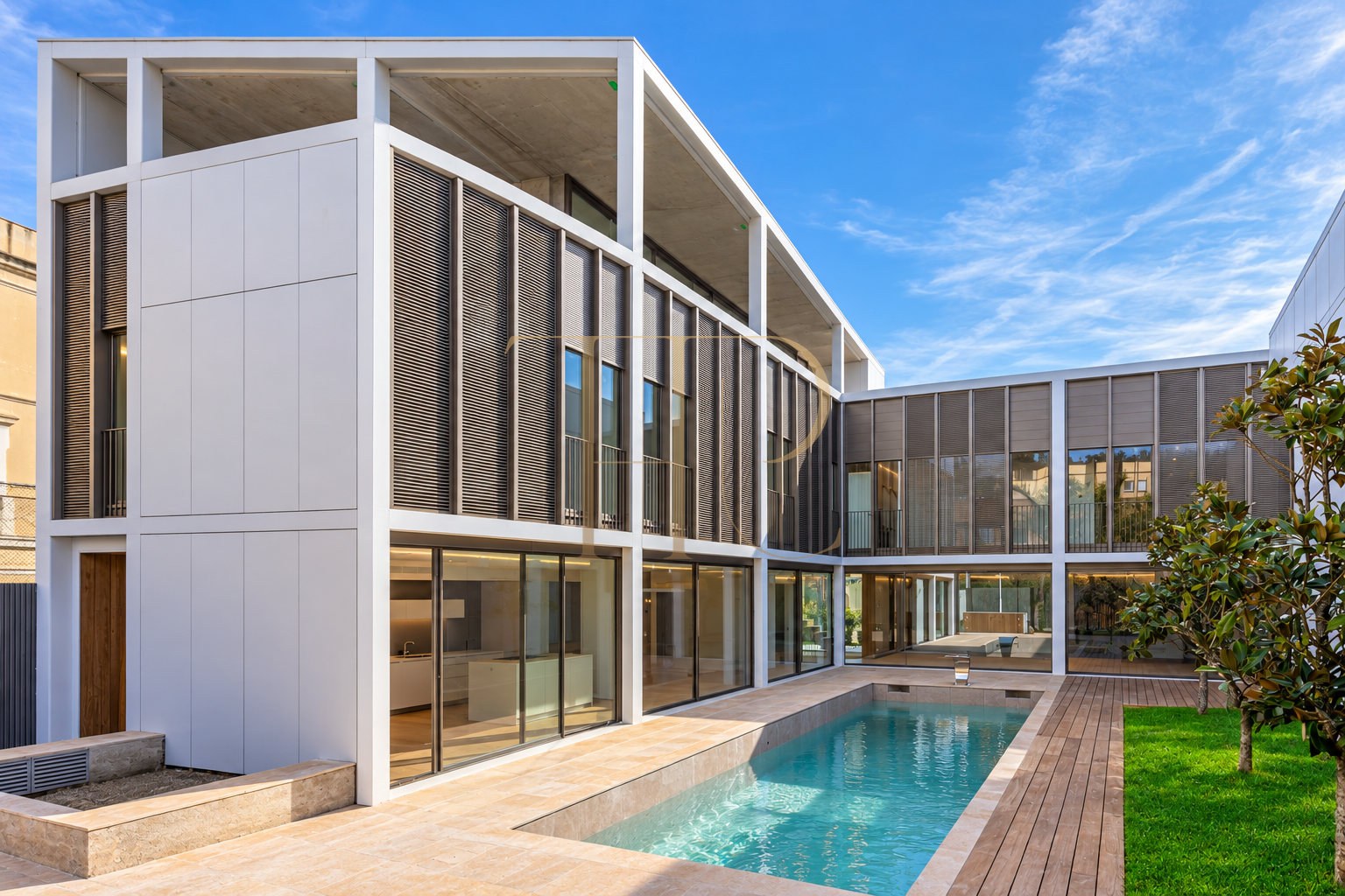 Casa contemporánea con piscinas en La Bonanova, Barcelona